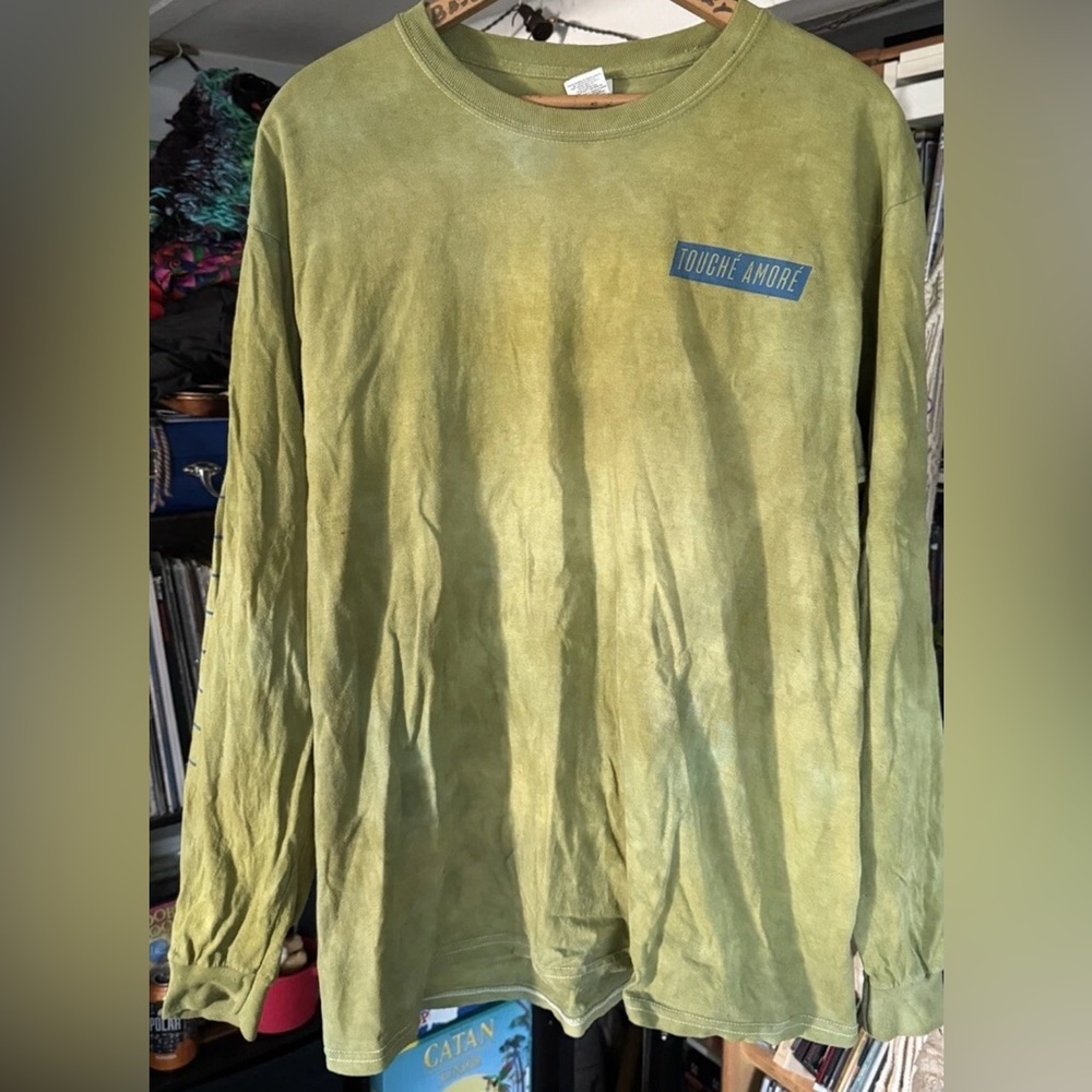 Touche Amore - Bicycle Large Long Sleeve Shirt On Gildan Overdyed By Play Craze